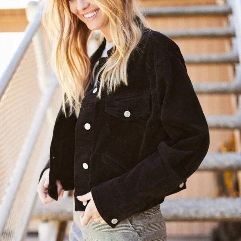 Brandy Melville Black Corduroy Women's Jacket